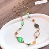 Collar con Borla de Concha y Cuentas Acrílicas para Mujer, Cadena para Clavícula de Lujo Ligero de Gama Alta, Joyería de Moda Versátil de Nicho al por Mayor