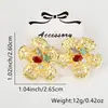Joias Femininas Transfronteiriças Brincos Retrô Europeus e Americanos Flores Femininas Versátil Design de Nicho Tarraxas Brincos Tendência Joias Elegantes