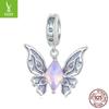 Yinziyun Original Prata Esterlina S925 Série Borboleta Joias Acessórios Menina da Floresta Coração DIY Contas Espaçadoras com Contas