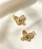 Nuevo colgante grabado en CNC para pulsera o collar DIY, doble colgante de mariposa y estrella con retención de color