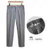 Marca de moda de verão calça cropped lisa de cor sólida masculina calça social afunilada sem necessidade de passar calça casual skinny slim fit estilo coreano