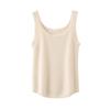 Novidade Outono e Inverno Tricô de Caxemira Feminino Camisole Vest com Gola Redonda Top Sem Mangas Macio Fashionável Tipo Pele Amigável