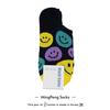 0 calcetines hechos en Corea COLOR VÍVIDO corazón cara sonriente calcetines de barco de algodón para mujer buen estilo moda corazón grande cuidadoso