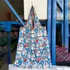 Bolsa de compras feminina de nylon, prática e portátil, para compras em lojas, supermercados, bolsa de ombro para compras, pode ser Vendida no Atacado