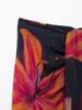 Saia Envelope Estampada Floral Feminina 2025 Nova Moda Europeia e Americana Simples e Versátil