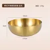 Tigela Coreana para Kimchi de Aço Inoxidável 304 com Tampa, Tigela para Arroz Cozido no Vapor, Tigela de Molho de Camada Única Coreana para Temperos, Tigela de Arroz para Crianças