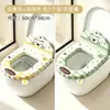 Cojín para Asiento de Inodoro con Respaldo Terapia de Aroma Cuatro Estaciones Universal Sin Lavado Impermeable Engrosado Adhesivo Tapete para Inodoro Anillo para Asiento de Inodoro Doméstico