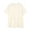 Popular Camiseta de Algodón 260g Tendencia Nacional Versión Grande Hombros Descubiertos Color Sólido para Hombres y Mujeres Estampado Oversize Manga Corta Pesada Personalización