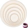 1 Peça Cesta Redonda Criativa Tecida à Mão Fundo para DIY Armazenamento Fundo de Madeira Natural Placa para Gancho Base para Sacola Tecida