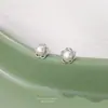 Pendientes de Perla Camelia Plata Pura s999 Lujo Ligero Francés Simples Versátiles Pendientes de Flor de Plata para Mujer