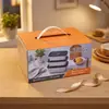 Lonchera de Frutas Personalizada Transfronteriza para Oficinistas, Contenedor de Almacenamiento de Alimentos de Acero Inoxidable 304 Apto para Microondas
