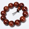 Pulseira pequena de madeira Rosewood africana antiga, folha pequena, contas de sândalo vermelho da Zâmbia, 108 contas, como rosewood indiano