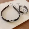 Collar de Cuero Negro Estilo Dulce y Fresco para Mujer, Diseño de Nicho con un Toque de Lujo, Accesorio Único y Sencillo de Cadena para Clavícula