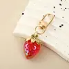 Chaveiro Colorido de Morango Transfronteiriço Criativo Simulação Fruta Liga de Zinco Chaveiro de Carro Coração de Menina Pingente de Bolsa