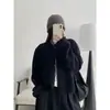 SunYou elegante tejido de punto, suave pero bien formado, chaqueta cárdigan corta y cómoda de lana para otoño e invierno