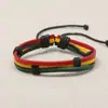 Pulseiras de Couro Trançado Simples Hip-Hop Mais Vendidas Transfronteiriças para Homens e Mulheres, Joias Coloridas da Moda Tendência para Casais