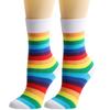 Meias Transfronteiriças Europeias e Americanas Outono e Inverno Meias Arco-Íris Meias Femininas de Meia Panturrilha Meias Casuais Femininas Festa Festa Meias Coloridas Listradas Meias Masculinas
