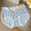 2025 Nueva Ropa Interior Dulce con Borde de Encaje Floral, Cintura Media Extendida, Cómoda, Delicada con la Piel y Transpirable, Calzones para Mujeres Jóvenes