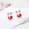 Aretes Dulces y Lindos Alce Copo de Nieve Personalizados Aretes Versátiles Aretes de Navidad con Esmalte al Fuego para Mujer Aretes
