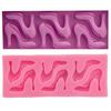 Venta al por mayor de fábrica Zapatos de tacón alto elegantes Chanclas de azúcar Molde de silicona para pastel Herramientas de horneado de cocina DIY Utensilios H1951