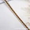 Cinta Tejida Fina Marrón y Dorada Vintage, Borde de Color Contrastante, Cinta Estilo Chanel, Flor Decorativa Hecha a Mano para Trajes, Cheongsams y Bolsos