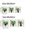 Pegatinas de Plantas en Maceta de Lujo Sencillas y Accesibles Más Vendidas de Temu para Sala de Estar, Pasillo, Entrada, Autoadhesivas, Impermeables y Antiincrustantes