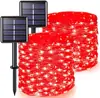 Lâmpada Solar de Fio de Cobre LED de Baixa Tensão Transfronteiriça Lâmpada de Corda Decorativa de Fio de Cobre e Couro para Jardim Externo à Prova de Chuva