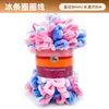 Barra de hielo personalizada hilo de bucle tejido a mano hilo para orejas de dona DIY hilo esponjoso de grosor medio apto para principiantes
