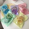 6 Pack Coleção de Doces Sweet Girl Gradiente Telefone Anel Corda de Cabelo Corda de Cabelo Sem Traços Anel de Cabelo Acessórios para o Cabelo