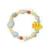 Jingdezhen Nuevo Color Pulsera de Cerámica con Peces Pintados a Mano Regalos para Estudiantes Hombres y Mujeres Pulsera de Joyería de Cerámica Joyería al por Mayor