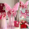 Fantasía de Boda Gasa Artificial Mariposa Decoración de Boda Bata de Vestir Fondo de Pared para Fotos Boda de Compromiso Diseño de Habitación Mariposa