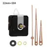 Movimiento de reloj silencioso DIY en stock transfronterizo, eje largo, segundero continuo, movimiento para reloj de pared, 4 tipos de manecillas de madera de nogal, movimiento de reloj