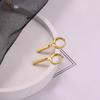 Aretes Largos de Borla de un Carácter para Mujer Coreanos Elegantes Simples Populares en Internet Moda Ins Diseño Geométrico con Sentido Hebilla para la Oreja