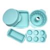 Juego de 5 moldes de silicona para hornear pasteles para principiantes, juego de herramientas de silicona para hornear para el hogar