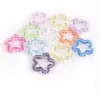 Pendientes Colgantes Llavero Colgante de Flor de Ciruelo Hueca de Estrella Acrílica Japonesa y Coreana Estrella de Cinco Puntas Accesorios para Joyería DIY 1 Paquete