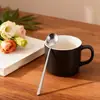 Colher de Sobremesa de Aço Inoxidável, Colher de Café Exquisita Dourada e Prateada, Colher Estampada, Colher de Presente, Colher para Mexer