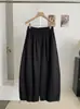 Pantalones Casuales de Pierna Ancha de Color Sólido, Ajuste Holgado, Cintura Alta Elástica KEKEZOON para Mujer, Pantalones Simples de Otoño 8825