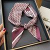 Nuevo patrón geométrico sarga bufanda de moda primavera y otoño estilo occidental diadema decorativa cinta de doble propósito biselada decoración