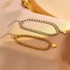 Pulseira Personalizada de Aço Titânio para Mulheres, Pingente de Amor Versátil, Clássico Fashionável para Namorada, Joias para Atacado, Em Forma de Coração