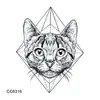Pegatinas de Tatuaje Minimalistas Personalizadas en Blanco y Negro, Pegatinas de Tatuaje Temporales, Pegatinas de Tatuaje Impermeables de Estilo Fresco en Stock para Halloween