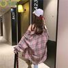 Camisa a Cuadros Estilo Hong Kong Retro Dongdaemun Coreano para Mujer, Nuevo Diseño Primavera 2026 Manga Larga Minimalista