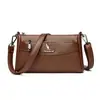2026 Bolso Nuevo para Mujer Bolso Pequeño Cuadrado Bolso de Hombro Cruzado Color Sólido Piel Suave Bolso para Madres de Mediana Edad Simple