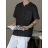 Camiseta sencilla y versátil de manga corta para hombre, nuevo estilo de verano 2026, top holgado sin cuello personalizado, moderno