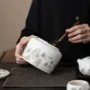 Bote grande de cerámica para té, recipiente hermético para almacenar té verde, té negro y otros tés, recipiente vacío, almacenamiento de dulces, almacenamiento de té de alta gama