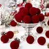 Venta Caliente Transfronteriza Set de 30 Piezas de Bolas Afelpadas Decoraciones Navideñas Arreglo Decorativo Bolas de Navidad Al Por Mayor