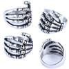 Anillo de Acero Inoxidable Estilo Europeo y Americano, Único y Audaz, Anillo de Calavera para Palma de Hombre, Acero Inoxidable, Estilo Vintage