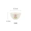 ShunxiangBorde de Flores Vajilla de Cerámica Bol para Arroz Set de Tazones de Alto Valor Estilo Crema para Uso Doméstico Set de Tazones y Platos con Color Bajo Esmalte