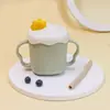 Vaso con Popote Anticaídas para Bebé, Lindo Vaso Doméstico para Beber Infantil con Forma de Nube, Vaso de Leche para Niños con Asa