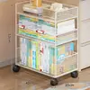 Estante de Almacenamiento Debajo del Escritorio Estantería Estudiante Estación de Trabajo Móvil Carrito con Ruedas Almacenamiento y Organización de Libros para Escritorio de Oficina
