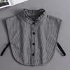 Cuello falso para mujer, cuello de camisa de encaje blanco combinable, cuello falso para otoño e invierno, accesorios de decoración para el trabajo, cuello falso